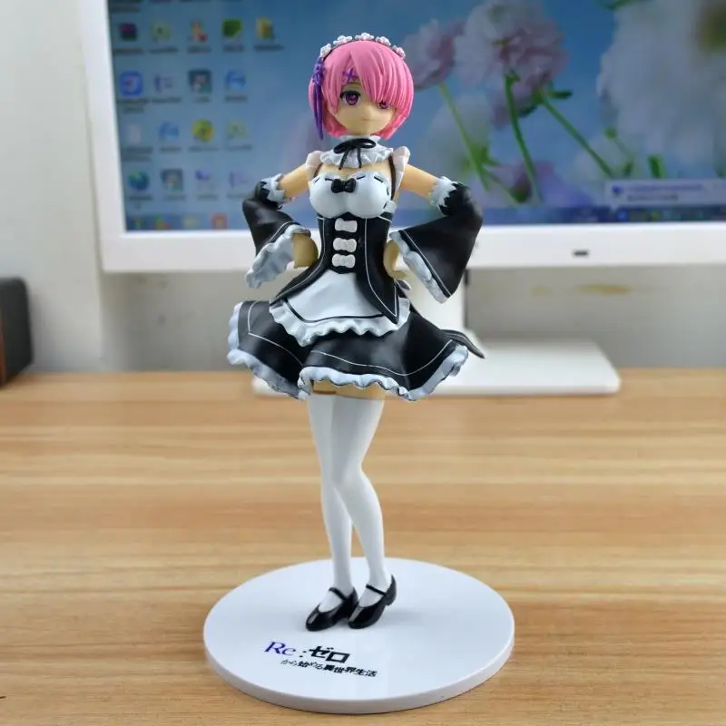 Re: жизнь в другом мире от ноль Рам Рем горничная вер. ПВХ Re Zero фигурка Коллекционная модель игрушки для девочек кукла 20 см