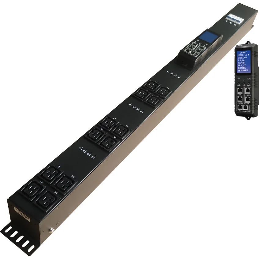 

0U Power distribution equipment 63A 12ways C19 socket connector intelligent meter PDU Antminer data center