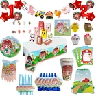 Одноразовая посуда OEIN с фермерскими животными, тарелка для вечеринки, принадлежности для дня рождения, украшение для детского дня рождения