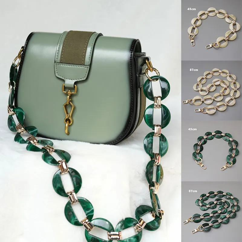 

Detachable Chain Stylish Bag Accessories Fashion Acrylic Chain Solid Color Thick Chain Decorative Retro All-match Bag Chain