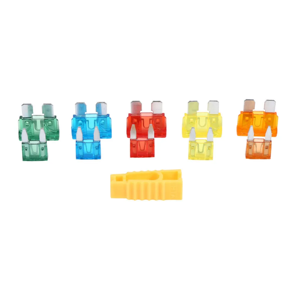 

5A 10A 15A 20A 30A Boat Motorcycle Fuse 50pcs Mini Case Assorted Car Boat Truck Standard Blade Fuse Kit Car-Styling Assortment