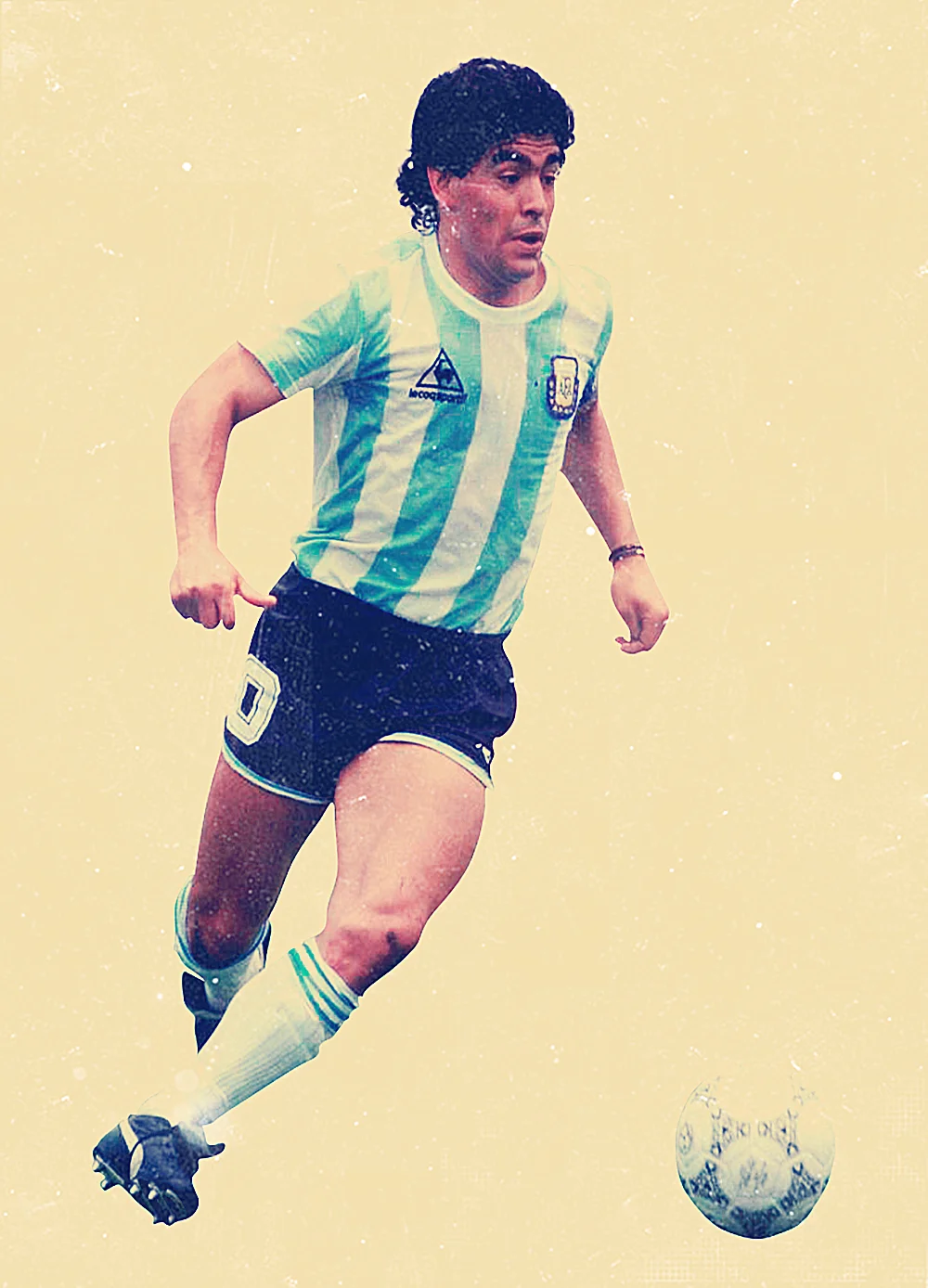 № 10 Джерси Марадона ретро крафт-бумага Футбол спортивный плакат подвесная