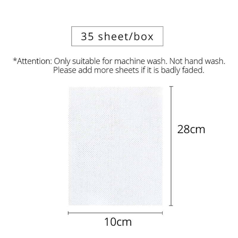 

Dyeing cloth Washing Machine Use Mixed Dyeing Proof Color Absorption Sheet Anti dyed Cloth Laundry Papers Color Grabber Cloth