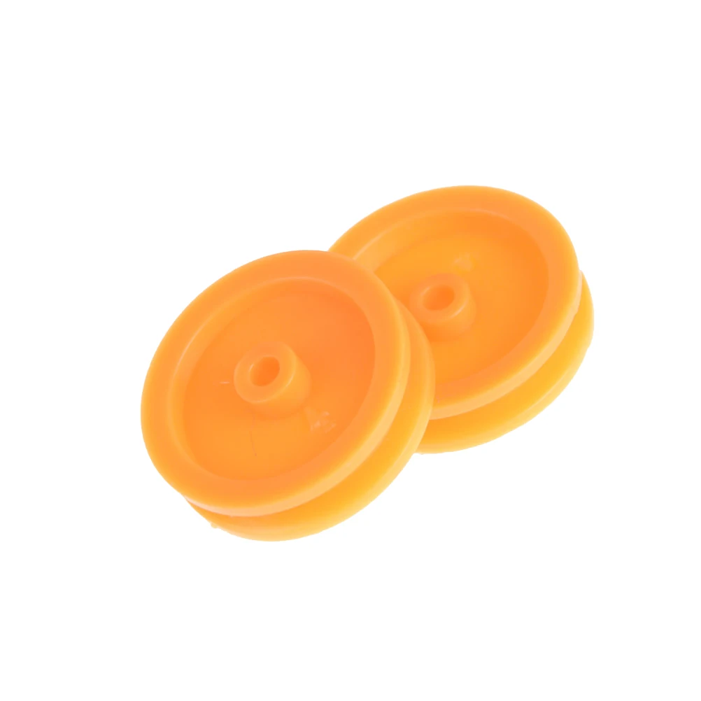 

20Pcs/lot 2mm Hole Orange Plastic Belt Pulley For DIY RC Toy Car Airplane Accessories Wholesale