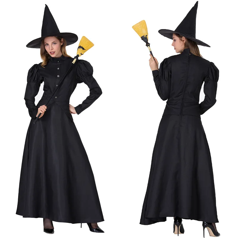 

Wizard of Oz Stage Performance Adult Cosplay Black Witch Play Parent-Child Costume halloween costumes for women