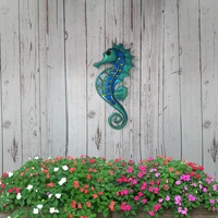 garden wall decoration metal seahorse decoration for the garden home outdoor animales jardin miniature statues and sculpture