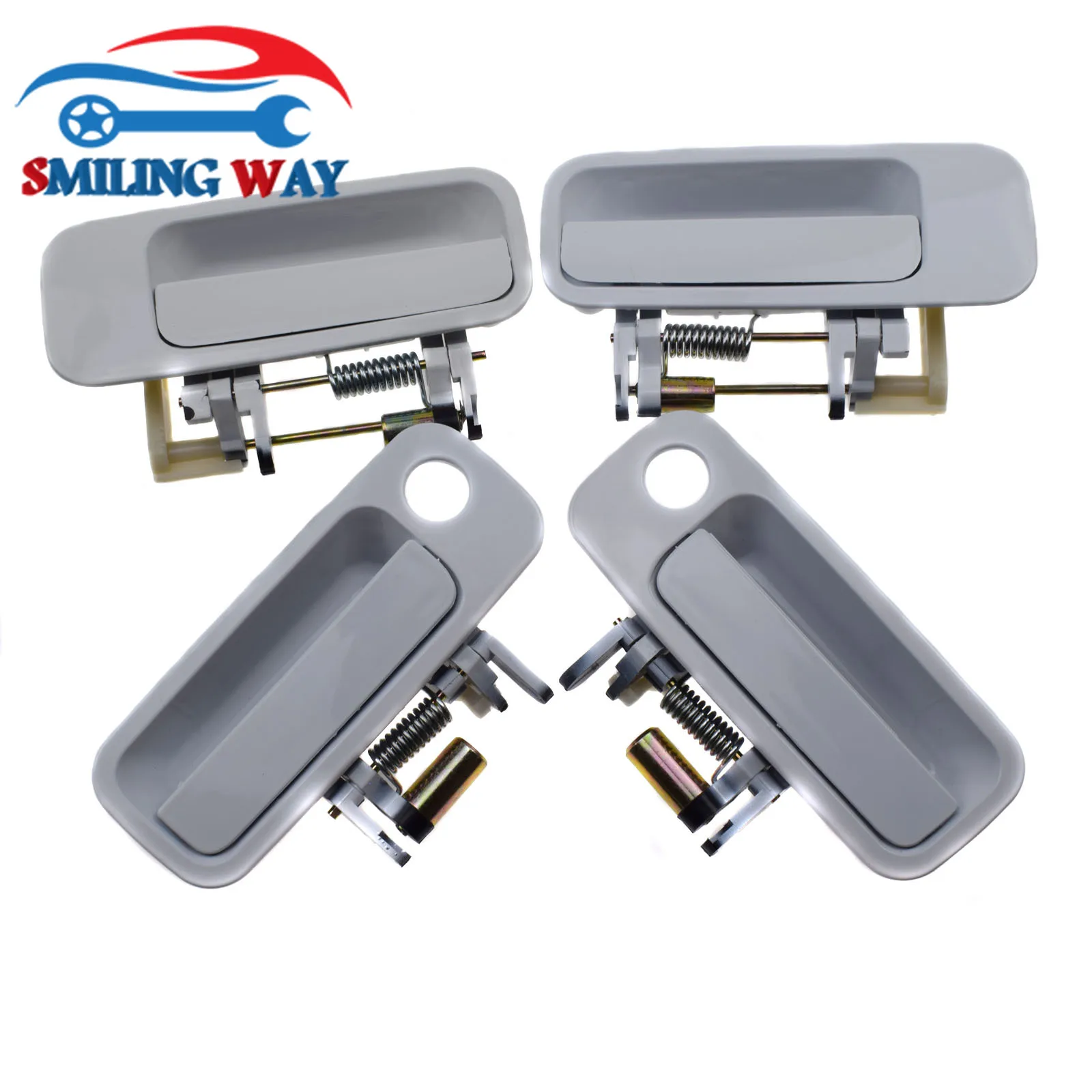 Черная бежевая Серебристая белая внешняя и коричневая серая внутренняя ручка