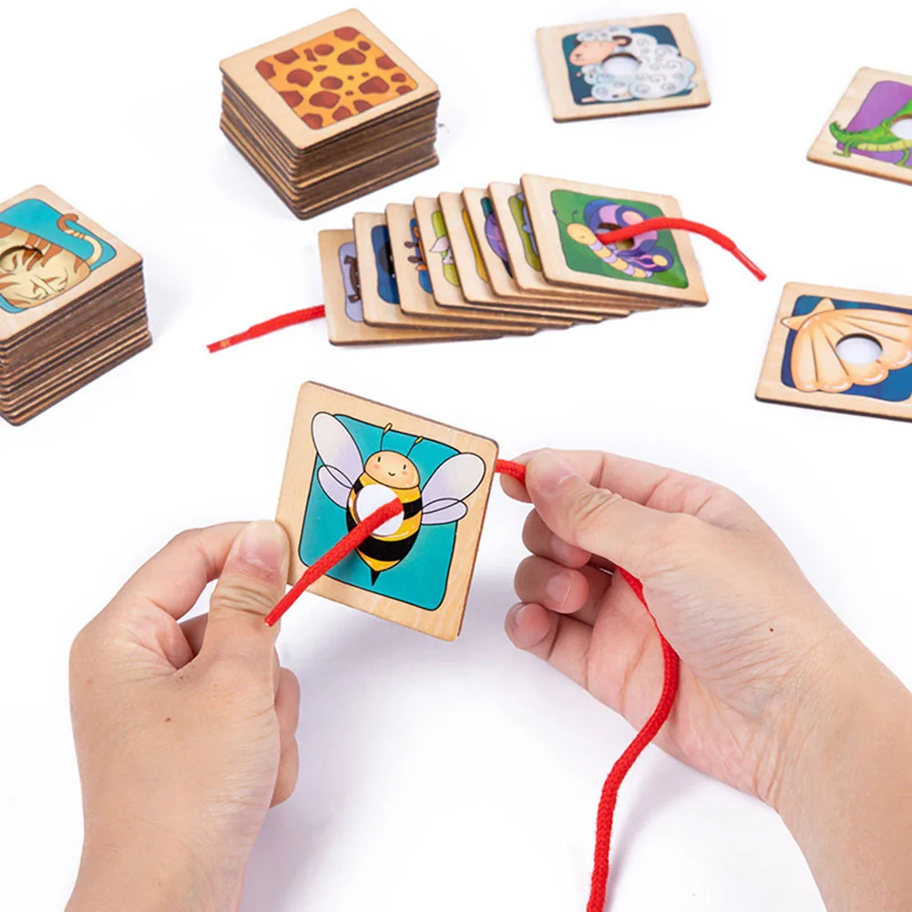 

Puzzle Toys Boxed Animal Fur Wooden Pattern Building Block Animal Fur Pattern Matching Toys Boxed Animal Skin Matching