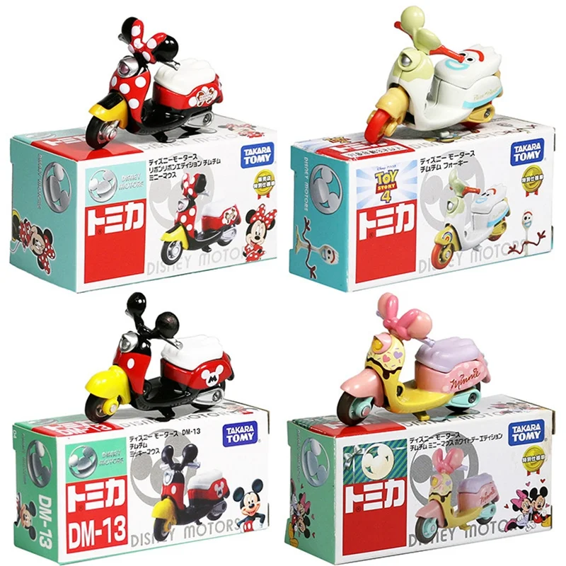 

Машинка TAKARA TOMY с Микки и Минни мото, Дональд, утка, снежный сплав, модель, машинка, декоративные машинки, игрушка