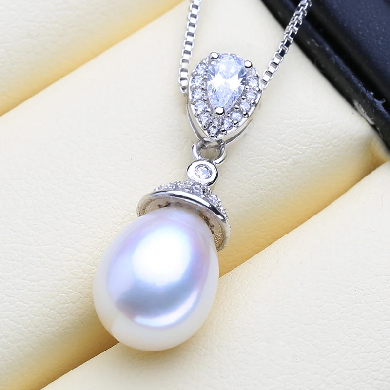 Ожерелье и подвеска из натурального пресноводного жемчуга 925 висячие серьги