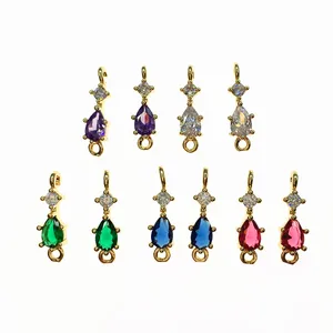 Новое поступление! 18x5 мм, 100 шт., фианит, подвесной соединитель для сережек сделай сам, запчасти для изготовления ювелирных изделий, фурнитура и компоненты