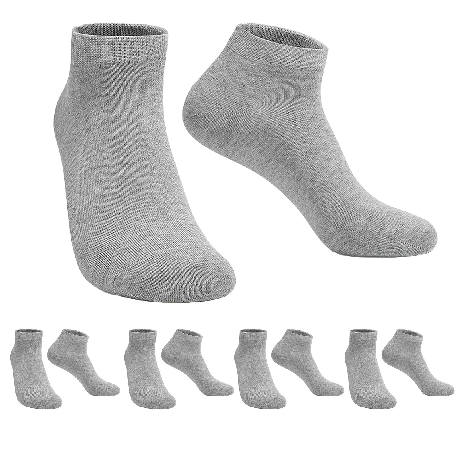 

Men's And Women's Short Socks 5 Pairs Of Solid Colour Sports Cotton Socks