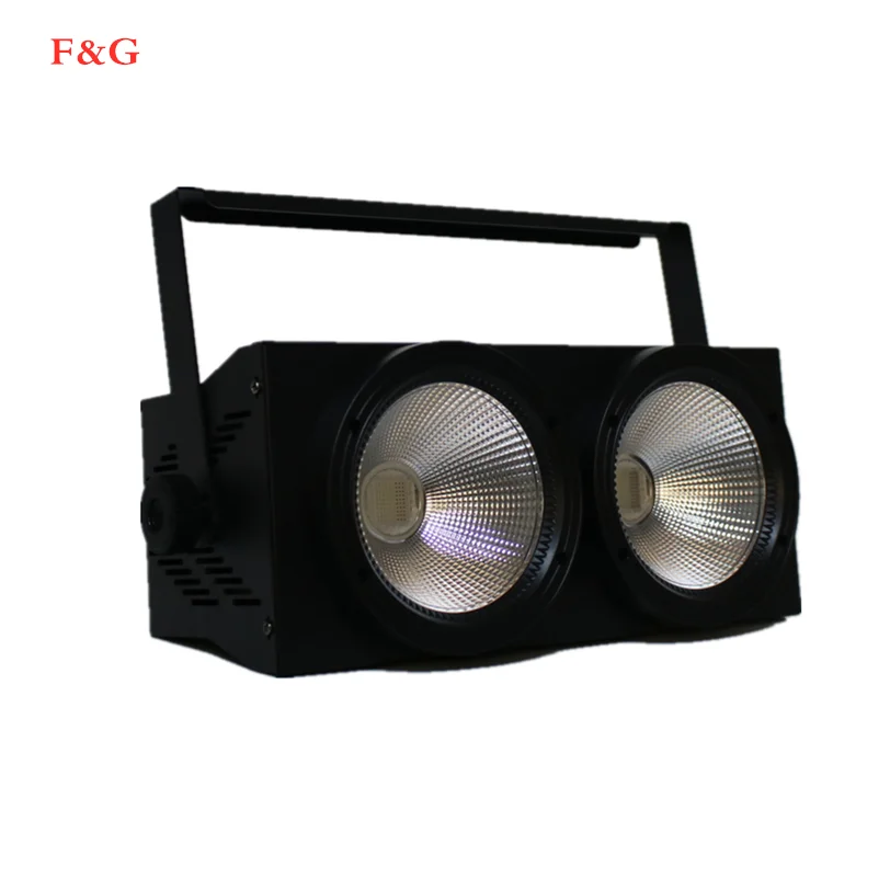 Snelle Verzending 2 Ogen 200W LED COB поворотное устройство RGB освещение для DMX512 сценический