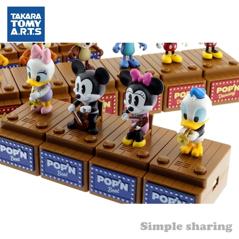 TAKARA TOMY arts pop'n dancing beat anime figure baby toys pixar disney kids doll funny child bauble mickey minnie mouse pooh | Игрушки и