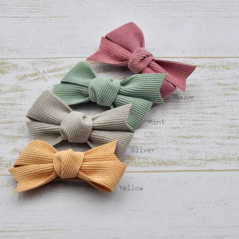 12 шт./лот вельветовые нейлоновые повязки на голову с бантом мягкие для волос