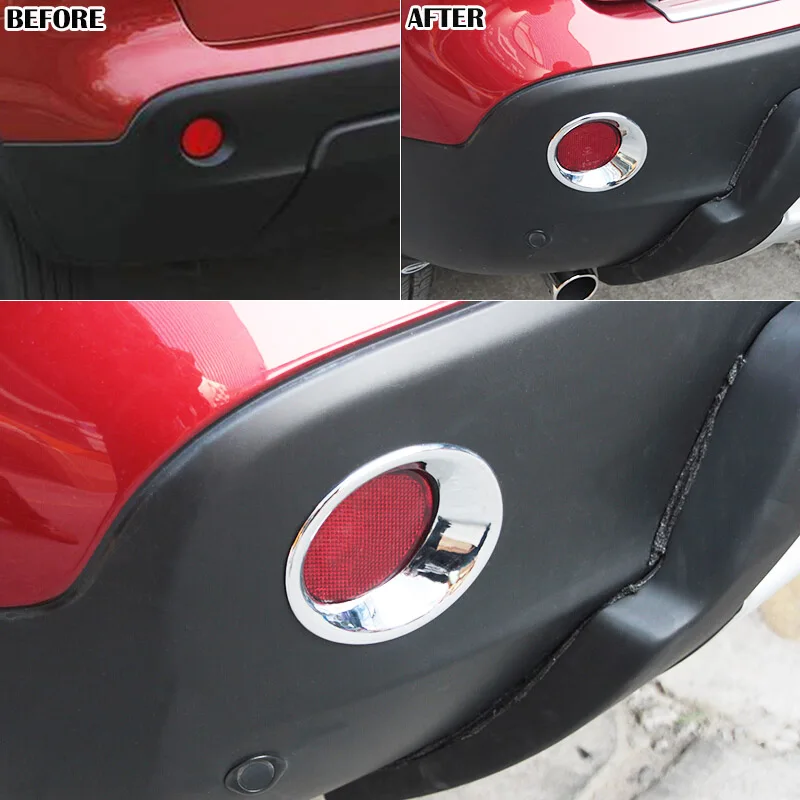 Для Nissan Qashqai Dualis J10 2007 2010 2011 2012 2013 Хром задний противотуманный светильник крышка