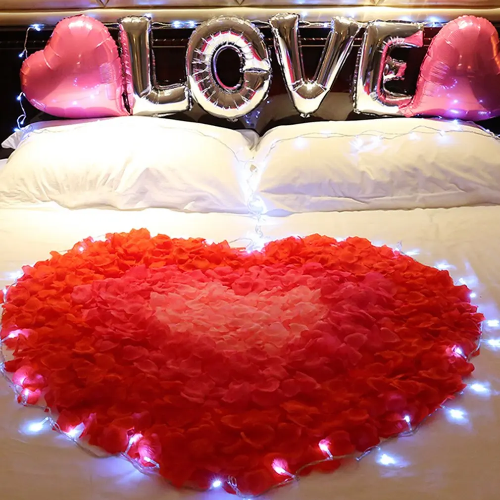 Свадебные принадлежности имитация лепестков искусственные лепестки роз цветок