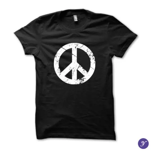 

Peace Grunge Symbol tshirt - peace symbol love logo retro punk, freedom 80s 70s