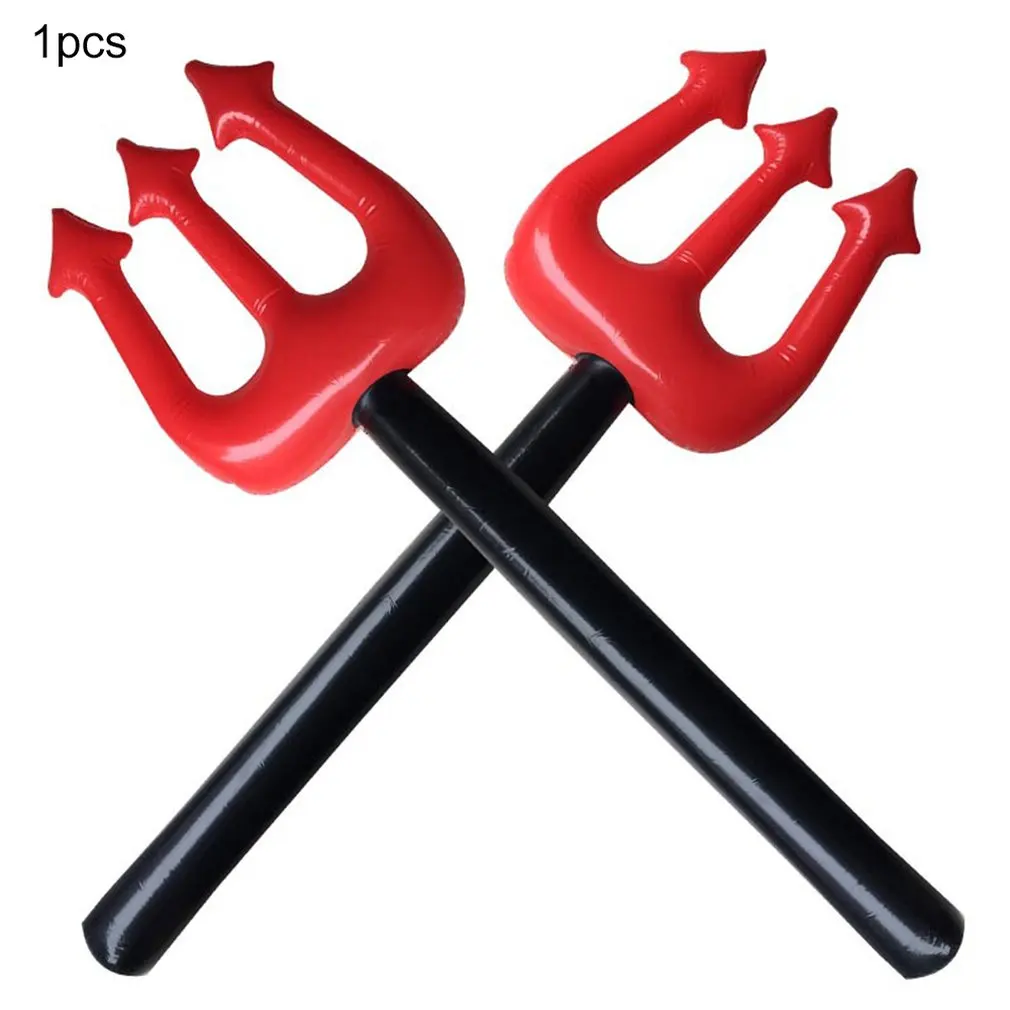 

1PC Rimi Inflatable Devil Fork Hanger Satan Trident Toy Kids Halloween Party Accessory Free shipping Children Toys