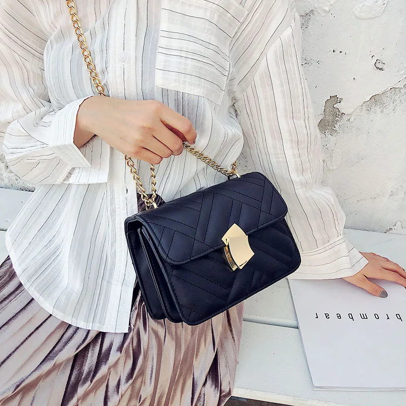 Роскошные сумки женские дизайнерские с золотой-цепочка булавки в 2019 полны