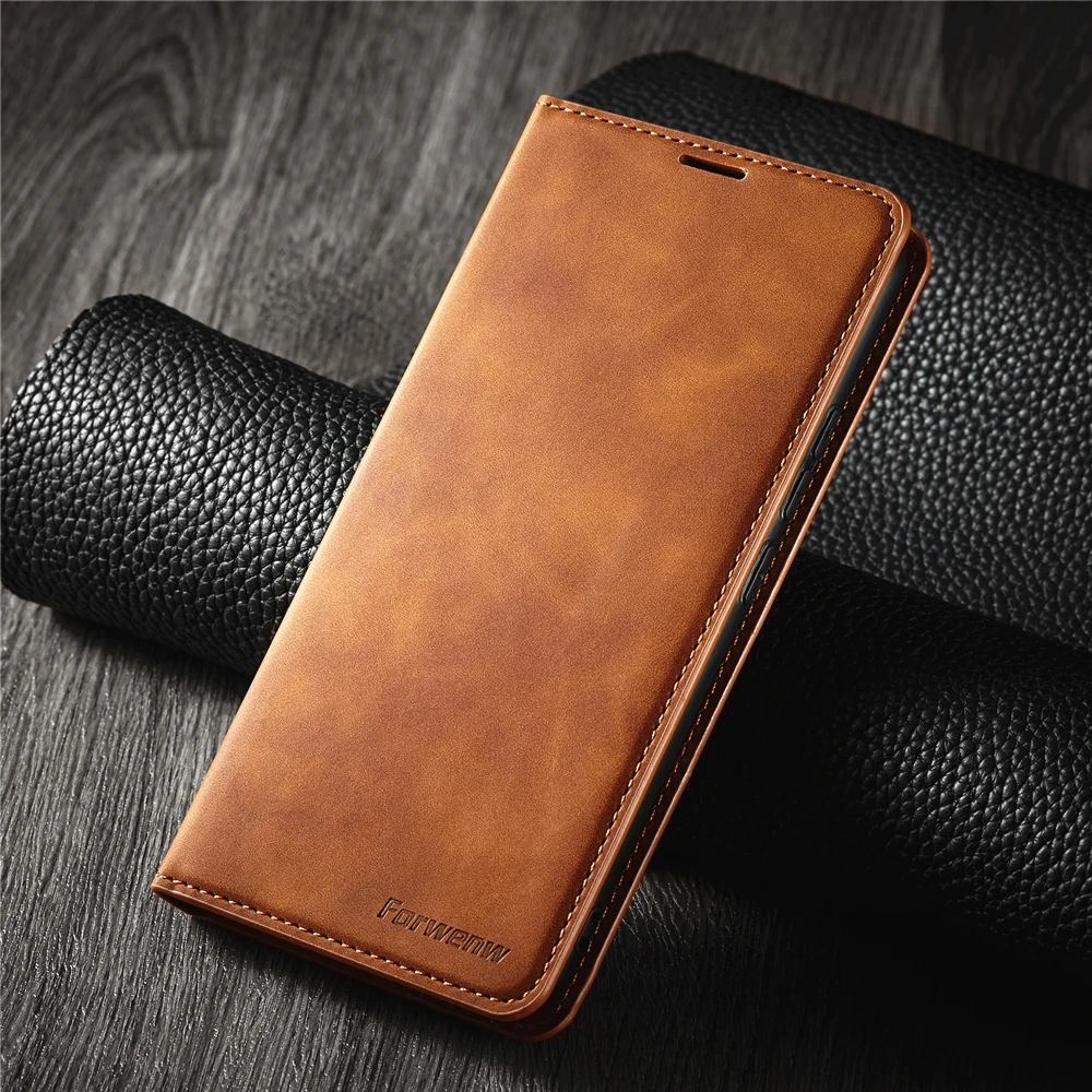 Кожаный чехол с магнитной застежкой и отделением для карт vivo Y12 VIVO Y15 Y17 Y3 Y3S U10