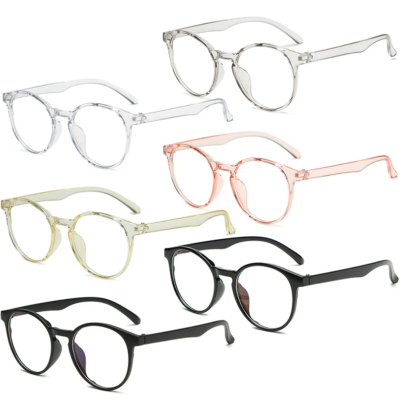 

Women Men Classic Transparent Round Anti Blue Rays Glasses Clear Lens Myopia Eyeglasses Optical Spectacle Frames Goggles Eyewear