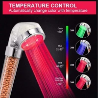 color changed filter shower head led light water bath bathroom filtration shower discolored shower clean water dropshipping
