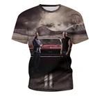Футболка мужская с 3D-принтом Форсаж, модная повседневная тенниска с круглым вырезом, топ с короткими рукавами в стиле хип-хоп, лето 2021