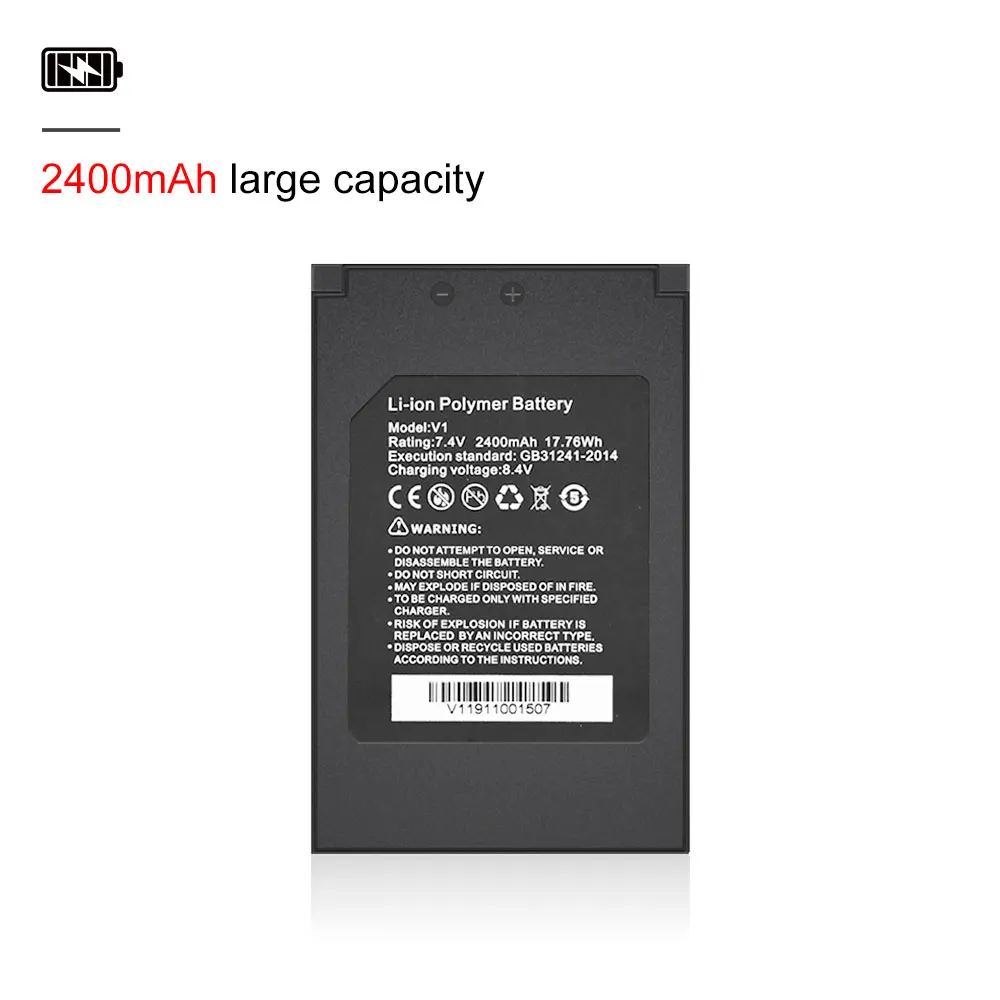 7.4V 2400mAh Lithium Ion Polymer Battery for IP Camera CCTV Tester 8MP CVI CVBS Monitor |