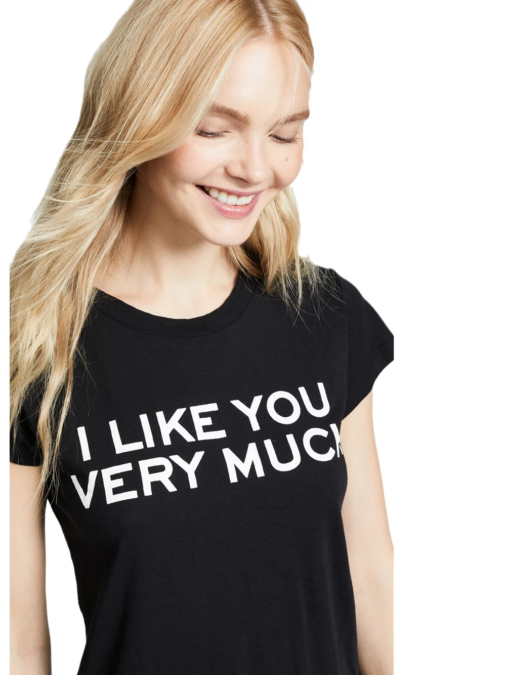 Облегающая футболка Bis модная летняя я вам очень нравится женские топы черная