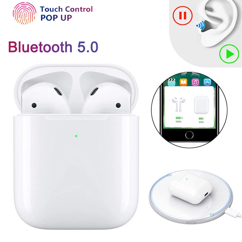 Bluetooth наушники стерео TWS Беспроводная зарядная гарнитура сенсорное управление tws