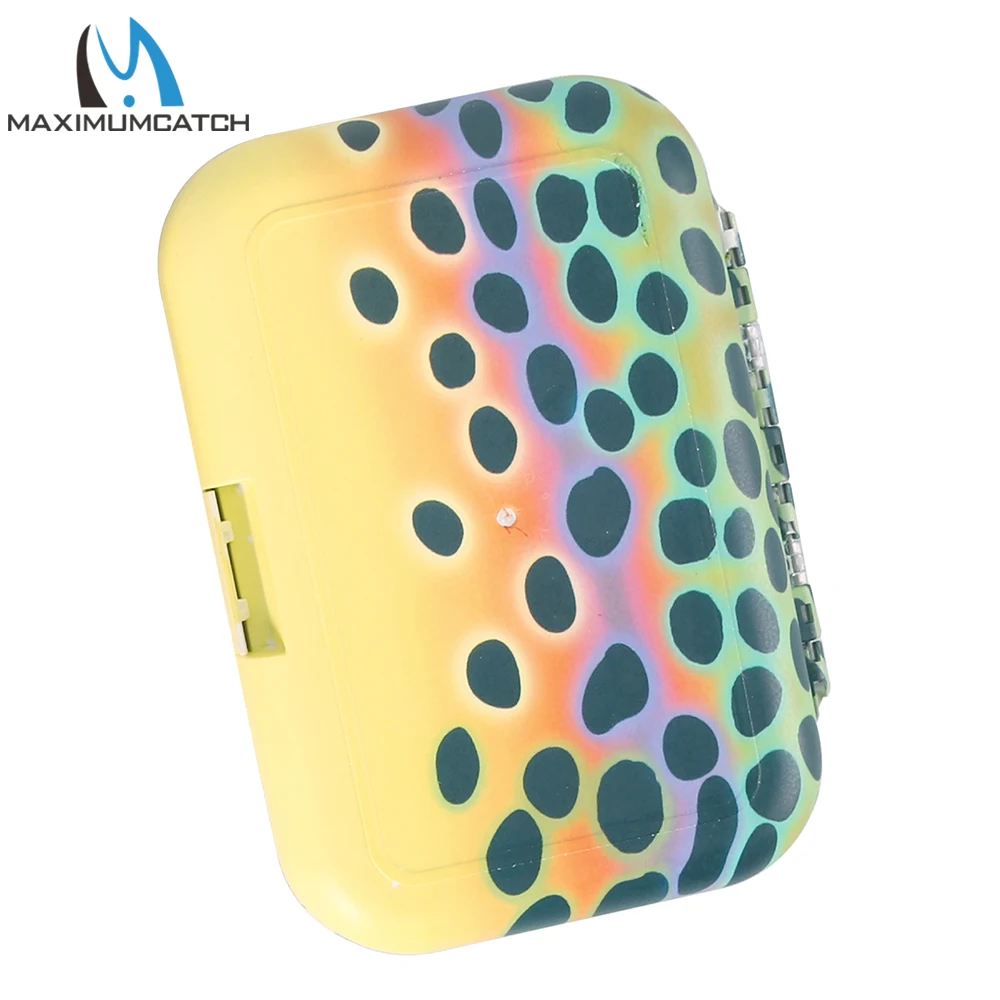 

Maximumcatch Trout Skin Fly Fishing Box with Swing Leaf Slit Foam Insert Fishing Tackle Box