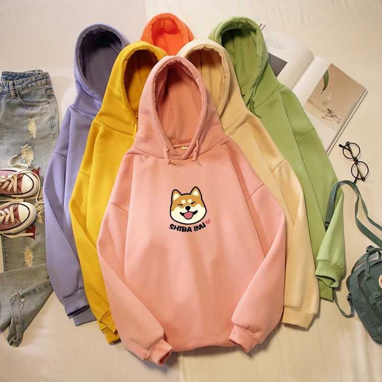 Женские толстовки в стиле Харадзюку милые зимние пуловеры с графическим принтом