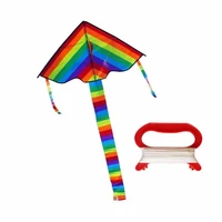 easy fly colorful rainbow kite long tail nylon outdoor kites flying toys for children kids stunt kite surf