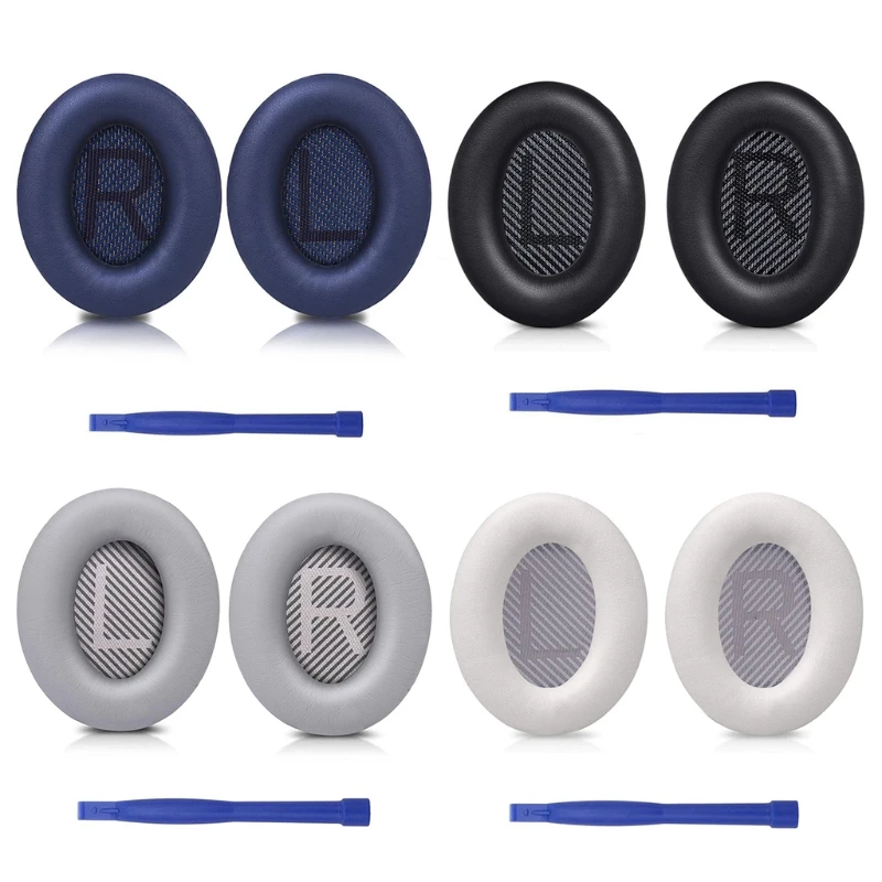 

Leather Ear Cushion Breathable Cover Earpads Compatible with Bo-se QC35 Headset Spare Parts Soft to Wear Memory Foam