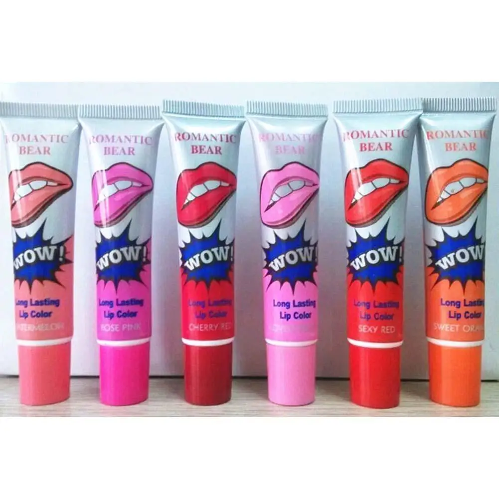 Водостойкий стойкий блеск для губ с романтичным медведем Матовая жидкая помада