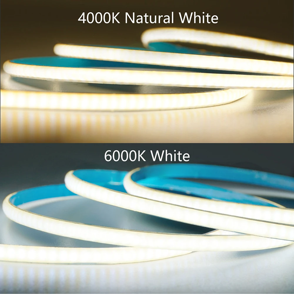 Диммируемая светодиодная ленсветильник 5 мм COB s 384Led s/m мягкая гибкая световая