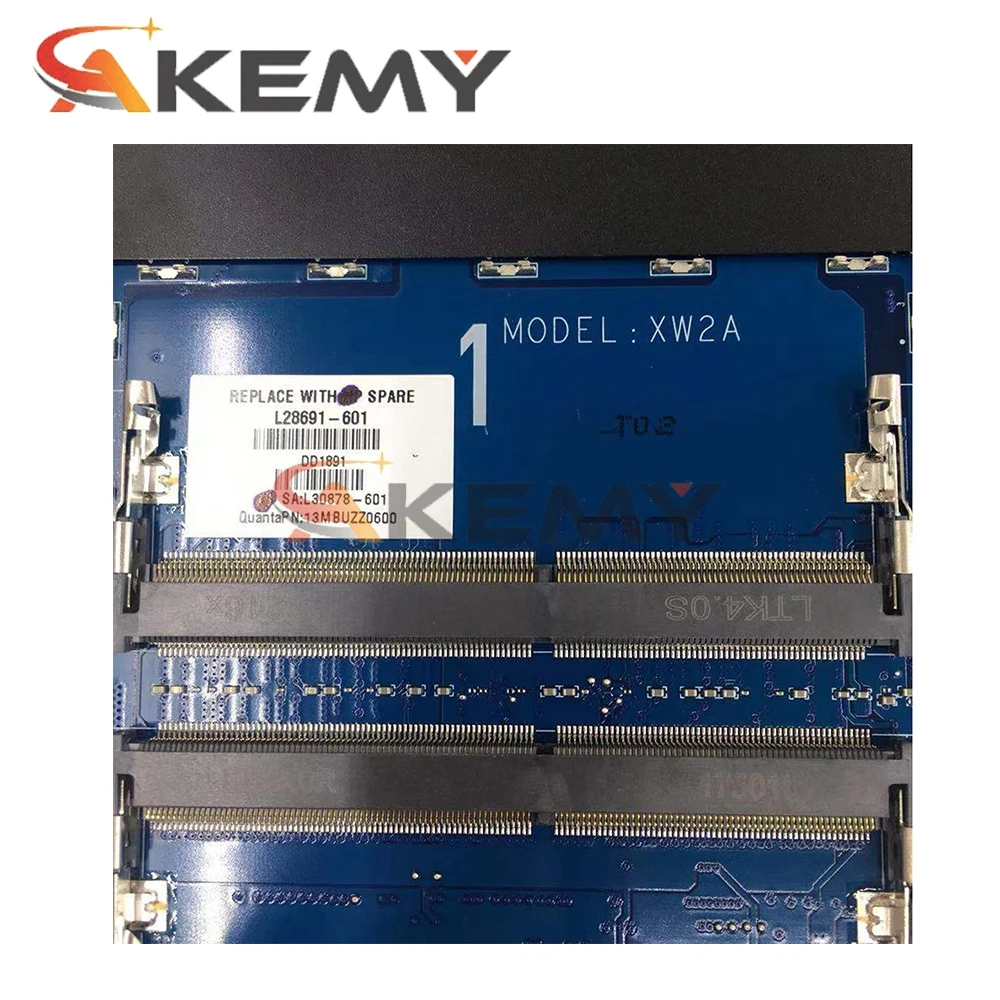 AKemy Laptop motherboard For HP ZBOOK 15 G5 SRCKQ E-2186M Mainboard DA0XW2MBAG0 L28695-001 L28695-601 N18P-Q3-A1