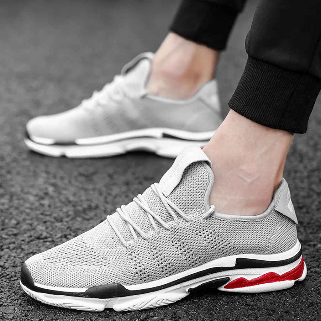 SAGACE/Мужская и женская повседневная обувь сетчатые дышащие прочные Красные