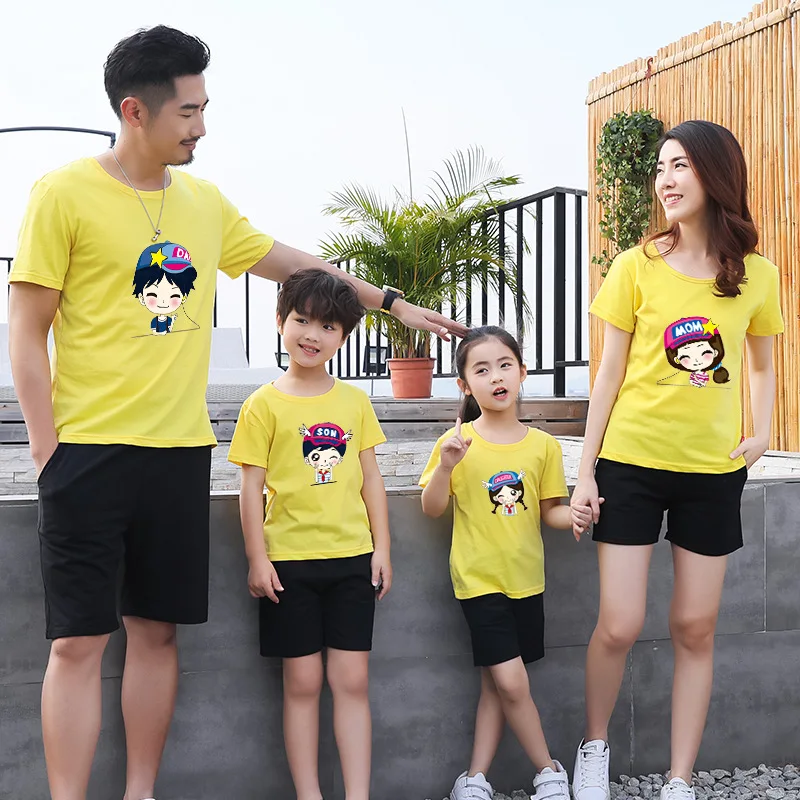 Mother Daughter Outfits Brother Sister Matching Christmas Family Clothes Father Son Summer Shirt Women | Мать и ребенок