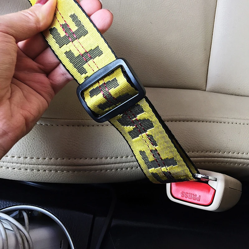 Модный белый автомобильный ремень безопасности для домашних питомцев с зажимом