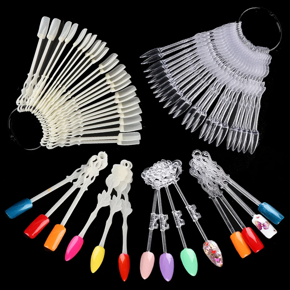 

24 Pcs Nail Effect Display Board Color Card Fancy Arrow Nail Tool Nail Supplies Kit Nail Color Card