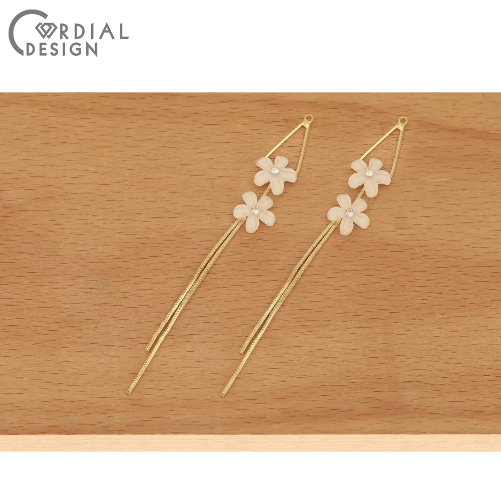 

Cordial Design 50Pcs Jewelry Accessories/Earrings Parts/DIY Making/CZ Charms/Claw Chain/Hand Made/Jewelry Findings & Components