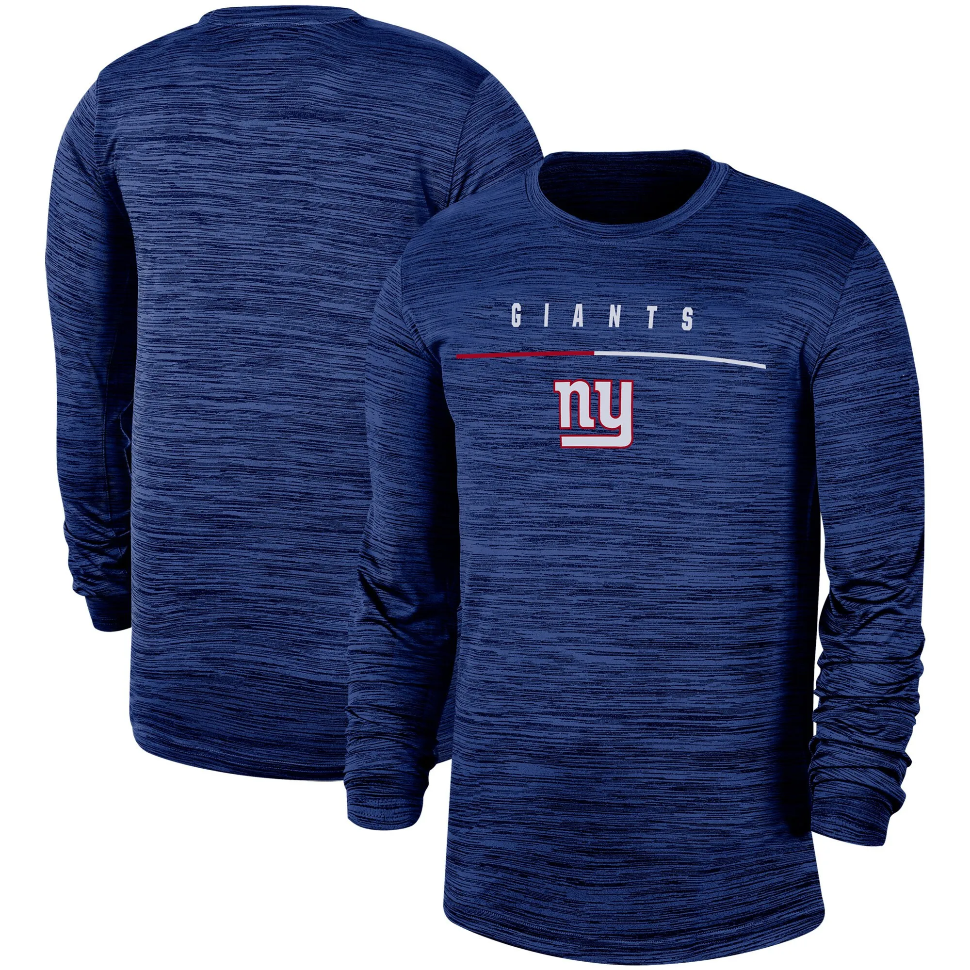 

Men New York Royal Sideline Giants Legend Velocity Travel Performance Long Sleeve T-Shirt