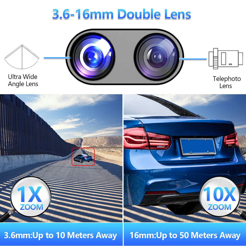 10X Zoom PTZ IP камера 3MP безопасности WiFi прожектор цветная Ночная наружная скоростная
