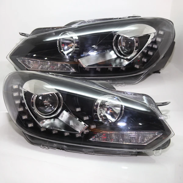 Golf 6 светодиодный головной свет с объектив проектора 2009 2013 год YZV6 Тип|Фара для