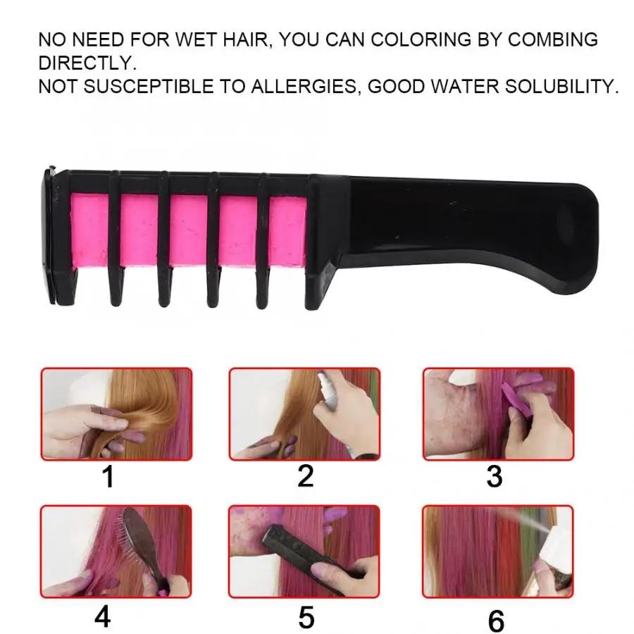 6 цветов Одноразовая расческа для окрашивания волос парикмахерский инструмент