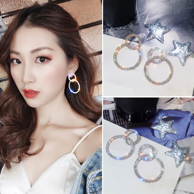 1 Pair Round Hoop Earrings Ear Pendant Dangle Fashion Jewelry for Women Girls CX17 | Украшения и аксессуары