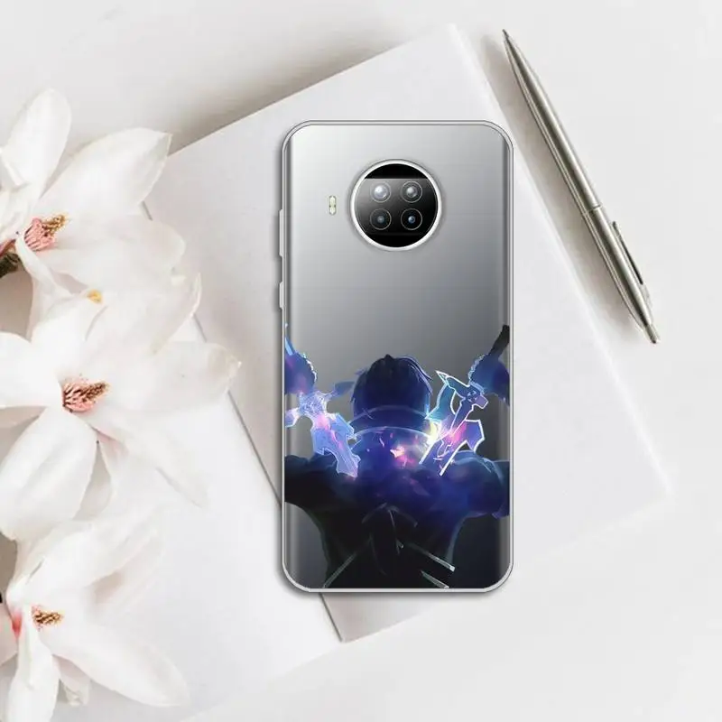 

Sword Art Online Fiction Anime Phone Case Transparent for Xiaomi mi note 10 8 9 t HUAWEI p30 40 11 Samsung S 8 9 10 20 pro lite