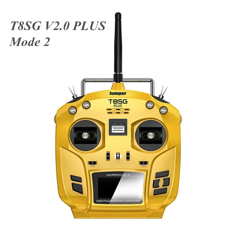 Yellow Mode 2 Jumper T8SG V2.0 Plus Hall Gimbal мультипротокол Расширенный 2," oled-передатчик для моделей Flysky Frsky RC запчасти - Цвет: Yellow Mode 2